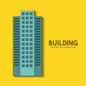 Big building isolated icon Ilustración de archivo