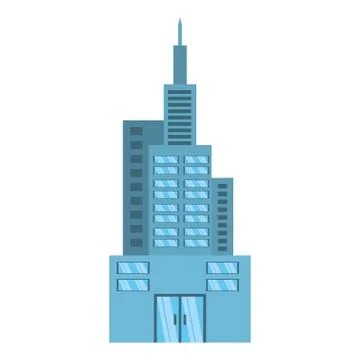 Big building style icon Ilustración de archivo