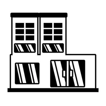 Big building style icon Ilustración de archivo