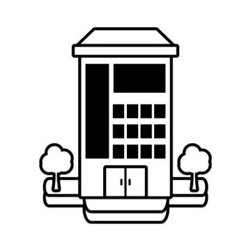 Big building style icon Ilustración de archivo