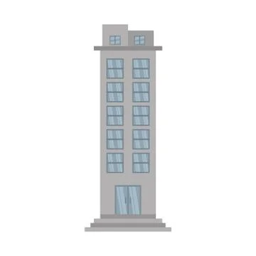 Big building style icon Ilustración de archivo