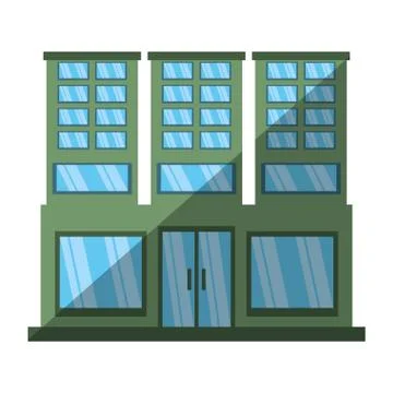 Big building style icon Ilustración de archivo