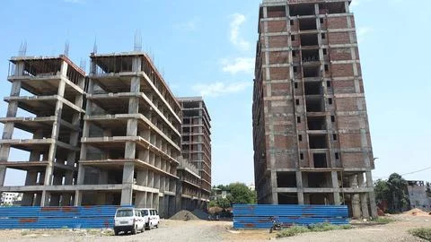 Big Building under construction in India - India Stock Photos