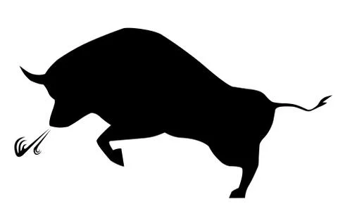 Big bull 库存插图