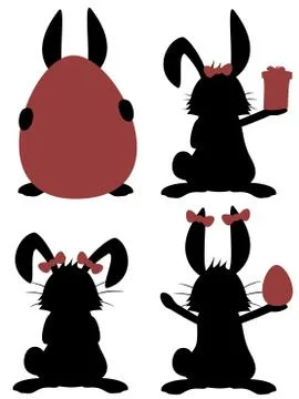 Big Bunny Collection Stock Illustration