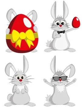 Big Bunny Collection Stock Illustration