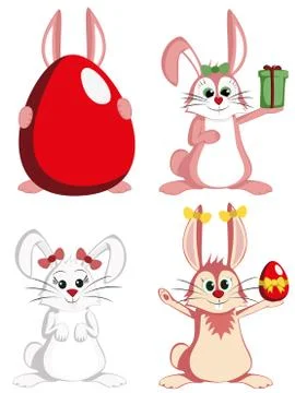 Big Bunny Collection Stock Illustration