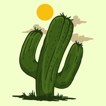 THE BIG CACTUS Stock Illustration