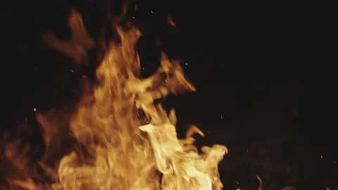 Big Campfire Burning Stock-Footage 150684195