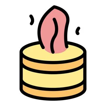 Big candle icon vector flat Illustrazione stock