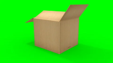 Big cardboard box opening 스톡 동영상 683385
