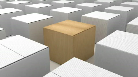 Big cardboard box opening 스톡 동영상 683390