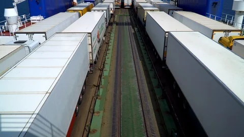 Big Cargo Ferry Stock Footage 99659939