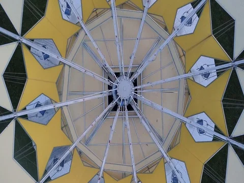 Big Carousel aerial view Stock Footage 75338172