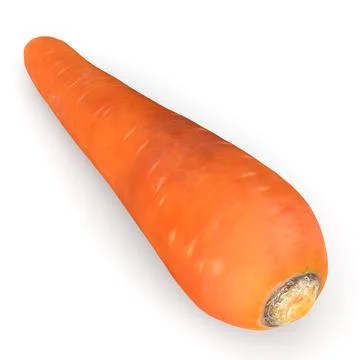 Big carrot orange vegetable root fresh organic vegetarian diet food 3D illu.. Stock Illustration