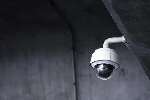 Big CCTV camera or Close Circuit Television for monitoring prevent bandit Stock Photos