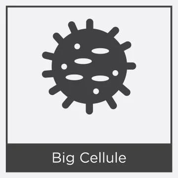 Big Cellule icon isolated on white background Selección de ilustraciones gratis