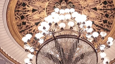 Big chandelier Stock Footage 39975762