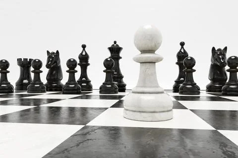 Big chess battles Stock Illustration