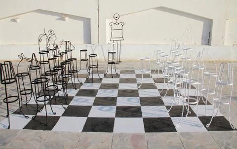 Big chess board Stock Photos