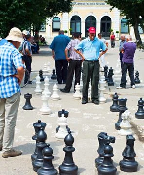 Big Chess game Stock Photos