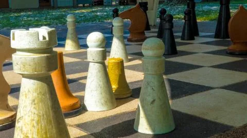 Big Chess Game Foto stock
