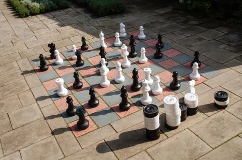 Big chessboard Stock Photos
