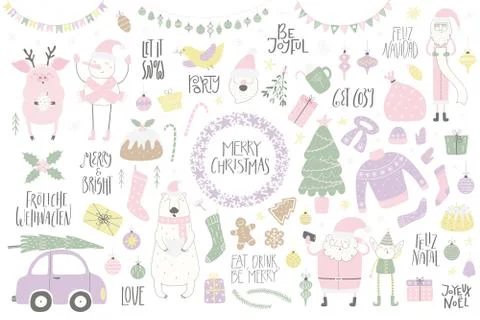 Big Christmas set Stock Illustration