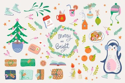 Big Christmas set Stock Illustration