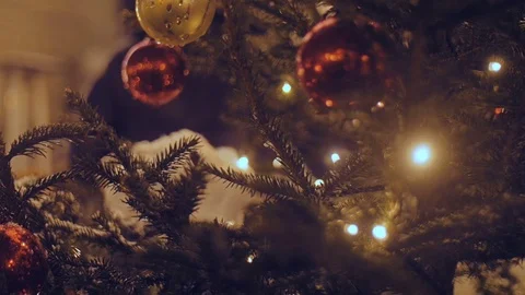 Big christmas tree Stock Footage 74047694