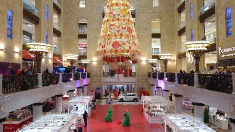 Big Christmas tree Stock Footage 120787532