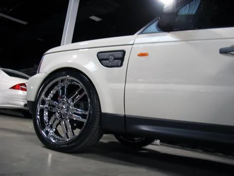 Big chrome rims Stock Photos
