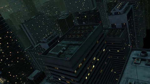 Big City Night Hawk Stock Footage 80733489