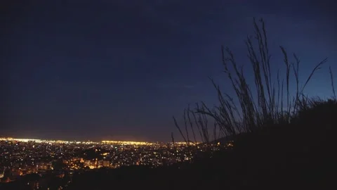 Big city at night time Stock Footage 130326059