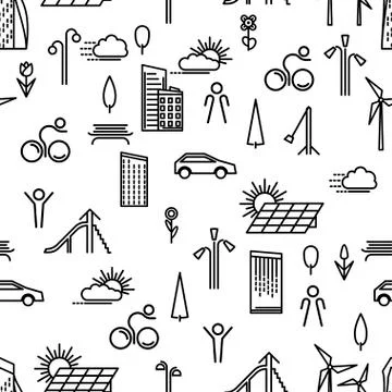 Big City pattern Stock Illustration