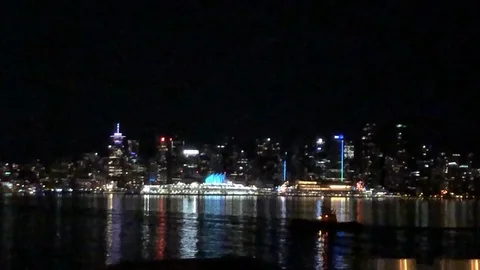 Big City by the sea Stock Footage 109140572