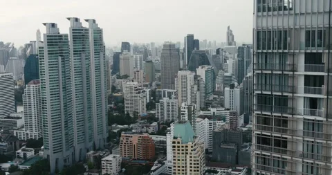 Big city shot. Static view video of thriving metropolis landscape. Urban scene Stock Footage 250928560