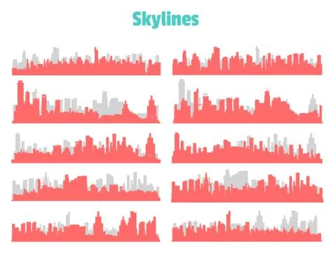 Big City Skylines Stock Illustration