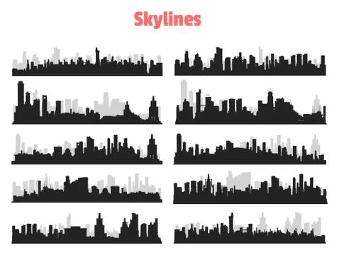 Big City Skylines Stock Illustration