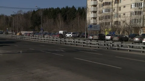 Big city traffic view Stock Footage 121340810