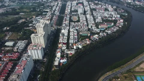 Big city view Stock Footage 157037374
