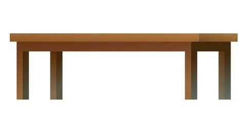 Big classic Table. Modern minimalistic furniture design. For work and in kitc Stock Illustration