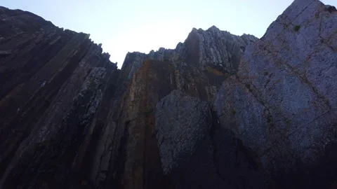Big cliff in a beach Stock Footage 140223039
