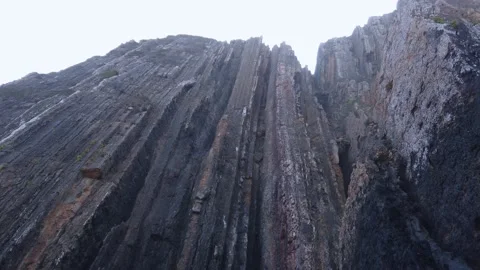 Big cliff in a beach Stock Footage 140223049