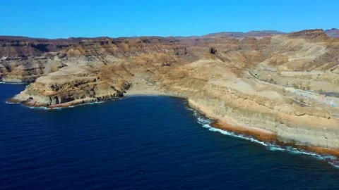 Big cliff in Gran Canaria Stock Footage 138756435