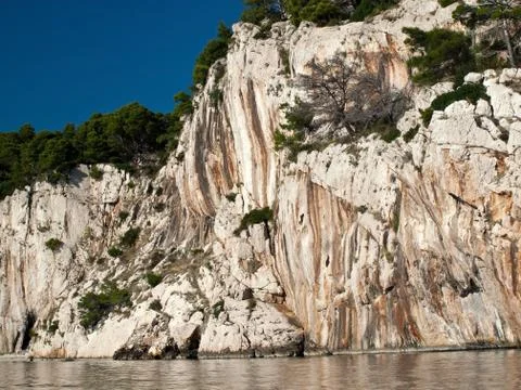 Big cliif over the sea Stock Photos