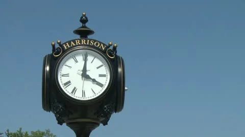 Big clock downtown (2 of 2) Stock Footage 10688545