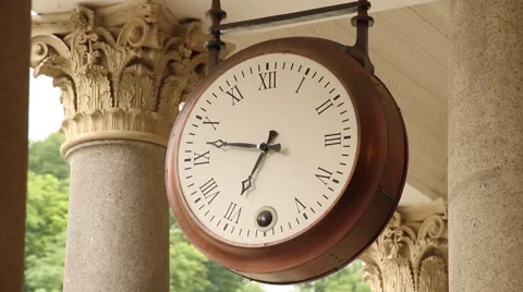 Big Clock Karlovy Vary Stock Footage 62026416
