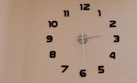Big clock on the wall Stock Photos