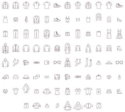 Big clothes set Stock Illustration